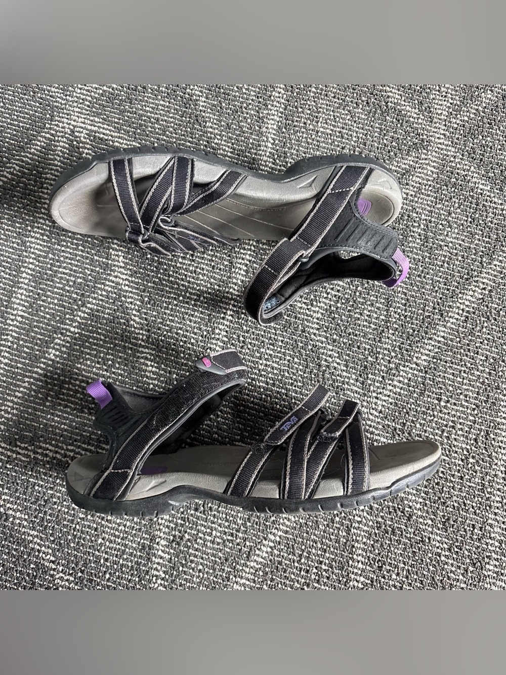 Teva Women's Tirra Black Ourple Strappy Sport Sandals Size 11 Hiking Outdoor - Picture 2 of 11